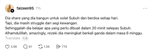rezeki meningkat
